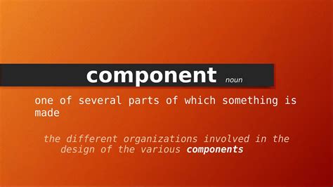 Component Definition & Meaning .